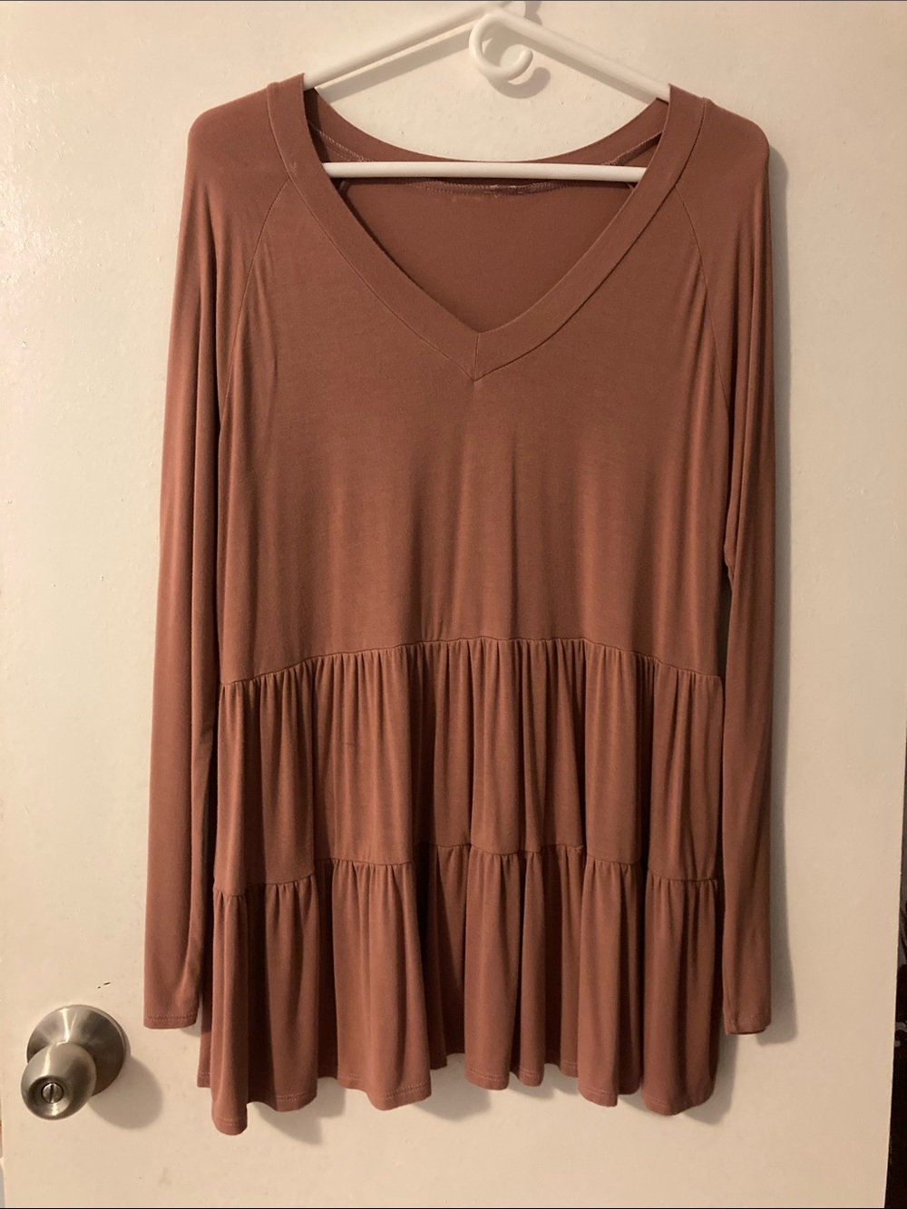 Long-sleeved Dusty-Rose top